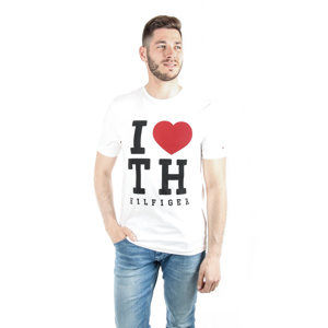 Tommy Hilfiger pánské bílé tričko Big Love - S (118)